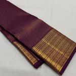 Symmetrical Purple Pure Banarasi Silk Saree With Energetic Blouse Piece