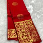 Seraglio Red Pure Banarasi Silk Saree With Exemplary Blouse Piece