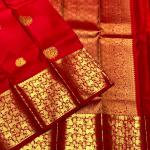 Seraglio Red Pure Banarasi Silk Saree With Exemplary Blouse Piece