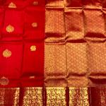 Seraglio Red Pure Banarasi Silk Saree With Exemplary Blouse Piece