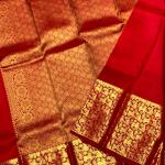 Seraglio Red Pure Banarasi Silk Saree With Exemplary Blouse Piece