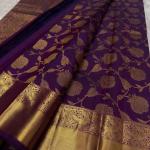 Majesty Purple Soft Banarasi Silk Saree With Prettiest Blouse Piece