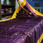 Pretty Purple Pure Zari Weaving Banarasi Silk Saree With Captivating Blouse Piece