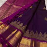 Marvellous Purple Pure Zari Weaving Banarasi Silk Saree With Smart Blouse Piece