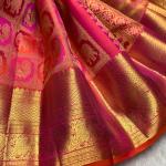 Susurrous Dark Pink Pure Zari Weaving Banarasi Silk Saree With Enticing Blouse Piece