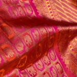 Susurrous Dark Pink Pure Zari Weaving Banarasi Silk Saree With Enticing Blouse Piece
