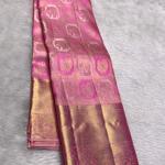 Skinny Pink Pure Zari Weaving Banarasi Silk Saree With Seraglio Blouse Piece