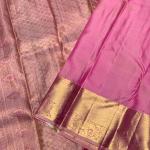 Skinny Pink Pure Zari Weaving Banarasi Silk Saree With Seraglio Blouse Piece