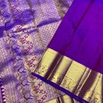 Scintilla Royal Purple Pure Zari Weaving Banarasi Silk Saree With Adorable Blouse Piece