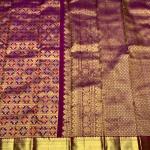 Stunning Purple Pure Banarasi Silk Saree With Evocative Blouse Piece