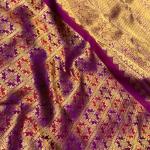 Stunning Purple Pure Banarasi Silk Saree With Evocative Blouse Piece