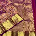 Stunning Purple Pure Banarasi Silk Saree With Evocative Blouse Piece