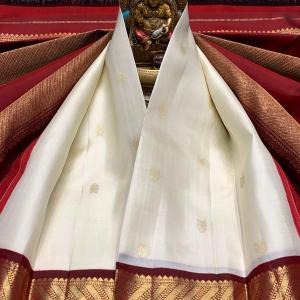 Proficient Beige Pure Banarasi Silk Saree With Surreptitious Blouse Piece