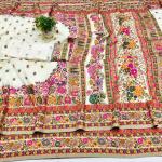 Majesty Beige Nylon Dola Pashmina Saree With Innovative Blouse Piece