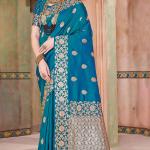 Splendorous Firozi Soft Banarasi Silk Saree With Most Flattering Blouse Piece