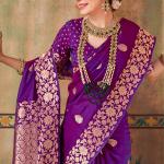 Evanescent Purple Soft Banarasi Silk Saree With Surreptitious Blouse Piece