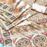 Stunner Beige Nylon Dola Pashmina Saree With Fragrant Blouse Piece