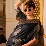 Susurrous Black Pure Zari Weaving Banarasi Silk Saree With Lassitude Blouse Piece