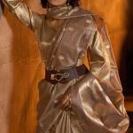 Flameboyant Brown Soft Banarasi Tissue Silk Saree With Propinquity Blouse Piece