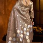 Flameboyant Brown Soft Banarasi Tissue Silk Saree With Propinquity Blouse Piece