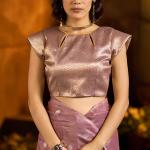 Fantabulous Lavender Soft Banarasi Tissue Silk Saree With Panache Blouse Piece