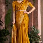 Opulent Mustard Pure Zari Weaving Banarasi Silk Saree With Lassitude Blouse Piece