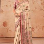 Panache Beige Patola Silk Saree with Fancifull Blouse Piece