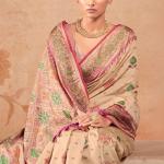 Panache Beige Patola Silk Saree with Fancifull Blouse Piece