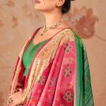 Resonant Pink Patola Silk Saree with Excellent Blouse Piece