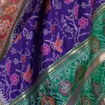 Winsome Royal Blue Patola Silk Saree with Enamoring Blouse Piece