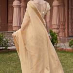 Smart Peach Cotton Silk Saree With Marvellous Blouse Piece