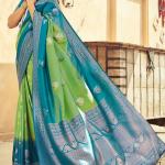 Tremendous Green Soft Banarasi Silk Saree With Epiphany Blouse Piece