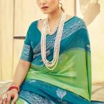 Tremendous Green Soft Banarasi Silk Saree With Epiphany Blouse Piece