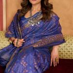 Evanescent Royal Blue Patola Silk Saree with Flaunt Blouse Piece