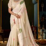 Entrancing Beige Cotton Silk Saree With Conflate Blouse Piece