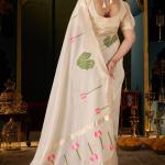 Entrancing Beige Cotton Silk Saree With Conflate Blouse Piece
