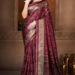 Glittering Maroon Paithani Silk Saree With Murmurous Blouse Piece