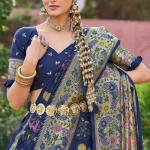 Ratatouille Navy Blue Paithani Silk Saree With Lagniappe Blouse Piece