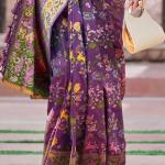 Scrupulous Purple Paithani Silk Saree With Skinny Blouse Piece