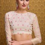 Snappy Beige Cotton Silk Saree With Lovely Blouse Piece