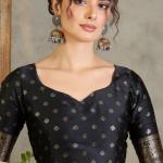 Surpassing Dark Pink Ajrakh Printed Semi Modal Silk Saree With Imaginative Blouse Piece