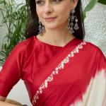 Sophisticated Maroon Digital Printed Satin Silk Saree With Eclat Blouse Piece