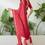 Sophisticated Maroon Digital Printed Satin Silk Saree With Eclat Blouse Piece