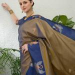 Flattering Mustard Pure Zari Weaving Banarasi Silk Saree With Glorious Blouse Piece