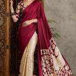 Stunning Wine Digital Printed Satin Silk Saree With Pleasurable Blouse Piece