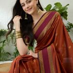 Seraphic Orange Pure Zari Weaving Banarasi Silk Saree With Enamoring Blouse Piece
