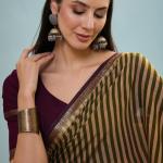 Felicitous Green Printed Cotton Silk Saree With Eye-catching Blouse Piece