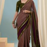 Sophisticated Wine Printed Cotton Silk Saree With Bucolic Blouse Piece
