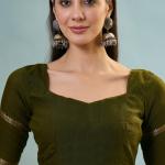 Sophisticated Wine Printed Cotton Silk Saree With Bucolic Blouse Piece