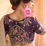 Resonant Beige Banarasi Satin Silk Saree With Winsome Blouse
